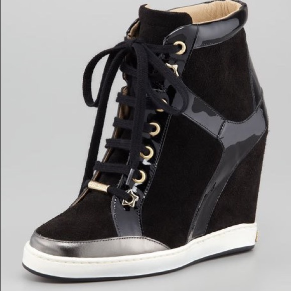 jimmy choo wedge sneakers